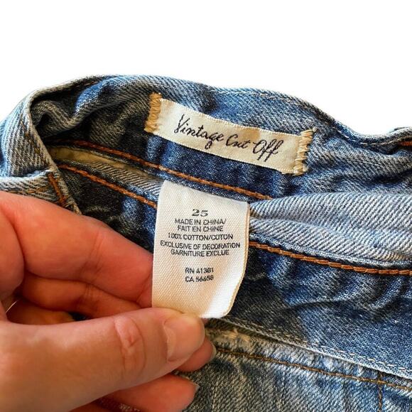 Ralph Lauren Denim & Supply Vintage Cut Off Jean Shorts Size 25 742N - Picture 5 of 7